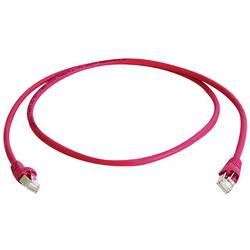 Telegärtner L00000A0232 RJ45 síťové kabely, propojovací kabely CAT 6A S/FTP 0.25 m červená samozhášecí, s ochranou, párové stínění, dvoužilový stíněný, bez