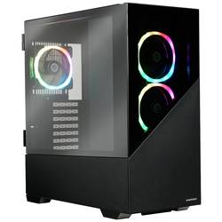 Enermax K8 midi tower PC skříň černá 3 předinstalované LED ventilátory, boční okno