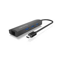 ICY BOX 4 porty USB-C® (USB 3.1) Multiport hub antracitová