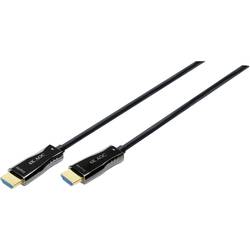 Digitus HDMI / optické vlákno kabel Zástrčka HDMI-A, Zástrčka HDMI-A 20.00 m černá AK-330125-200-S 4K UHD HDMI kabel