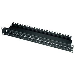 Telegärtner 100021497 24 portů síťový patch panel 483 mm (19) CAT 6A 1 U černá neosazený