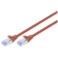 Digitus DK-1532-100/R RJ45 síťové kabely, propojovací kabely CAT 5, CAT 5e SF/UTP 10 m červená PVC plášť, dvoužilový stíněný, točený drát 1 ks