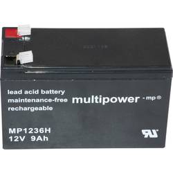 multipower PB-12-9-6,35 MP1236H olověný akumulátor 12 V 9 Ah olověný se skelným rounem (š x v x h) 151 x 102 x 65 mm plochý konektor 6,35 mm bezúdržbové,