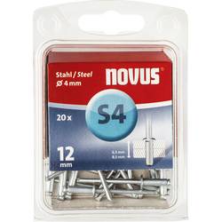 Novus Office 103737600 slepý nýt (Ø x d) 4 mm x 12 mm ocel ocel 20 ks