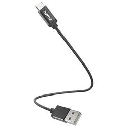 Hama Nabíjecí kabel USB USB 2.0 USB-A zástrčka, USB-C ® zástrčka 0.20 m černá 00201600