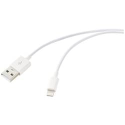 Renkforce USB kabel USB 2.0 USB-A zástrčka, Apple Lightning konektor 2.00 m bílá (ledový vzor) RF-5724086