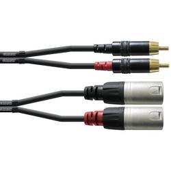 Cordial CFU 3 MC audio kabelový adaptér [2x XLR zástrčka - 2x cinch zástrčka] 3.00 m černá