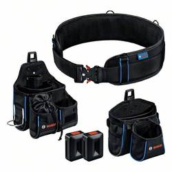 Bosch Professional Kit belt 108, GWT 2, GWT 4, 2x holder 1600A0265R pro údržbáře, řemeslník brašna s nářadím na opasek prázdná, sada