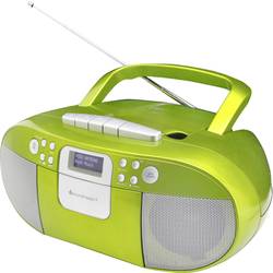 soundmaster SCD7800GR rádio s kazetovým přehrávačem DAB+, FM AUX, CD, kazeta, USB funkce alarmu zelená