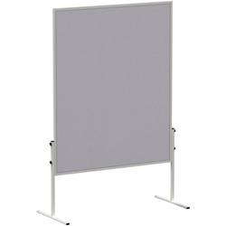 Maul moderační tabule MAULsolid (š x v) 120 cm x 150 cm plsť šedá včetně koleček, nástěnka, oboustranně použitelné 6365682