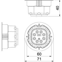 Blulaxa 49107 Aina-L Switch LED stropní svítidlo, LED nástěnné světlo LED pevně vestavěné LED 24 W bílá