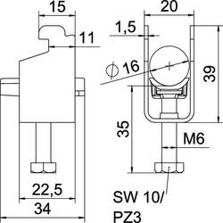 Rittal VX 8617.020 montážní podvozek (d x š x v) 500 x 64 x 23 mm ocelový plech 4 ks