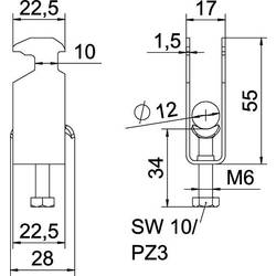 Konstsmide Napoli 7346-320 venkovní nástěnné osvětlení E27 60 W pozinkovaná