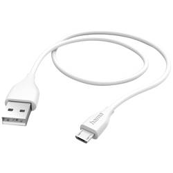 Hama Nabíjecí kabel USB USB 2.0 USB-A zástrčka, USB Micro-B zástrčka 1.50 m bílá 00201587