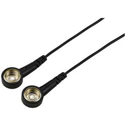 TRU COMPONENTS TC-12356300 ESD zemnicí kabel černá 1.80 m tlačítko 10 mm, tlačítko 10 mm tlačítko 10 mm, tlačítko 10 mm