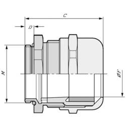 LAPP SKINTOP® MS-IS-M 32X1,5 kabelová průchodka, 53112790, od 16 mm, do 25 mm, M32, 25 ks