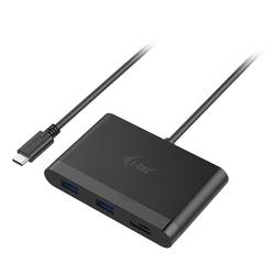 i-tec C31DTPDHDMI USB / HDMI adaptér [1x USB 3.1 zástrčka C - 4x USB 3.2 gen. 1 zásuvka A, HDMI zásuvka, USB-C® zásuvka] černá 0.13 m