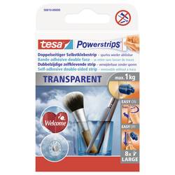 tesa POWERSTRIPS® Oboustranná lepicí páska (d x š) 50 mm x 20 mm transparentní Množství: 8 ks