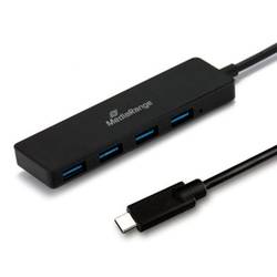 MediaRange MRCS508 4 porty USB-C® (USB 3.1) Multiport hub černá