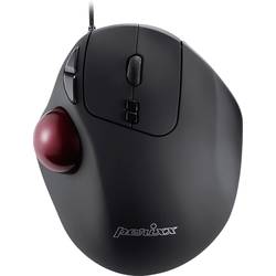 Perixx PERIMICE-517 D Trackball USB laserová černá 7 tlačítko 400 dpi, 1000 dpi ergonomická, integrovaný trackball