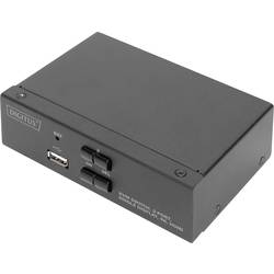 Digitus DS-12870 2 + 1 port přepínač KVM HDMI dálkové ovládání, klávesnice 3840 x 2160 Pixel