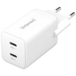 Intenso W40CC GaN USB nabíječka 40 W vnitřní Výstupní proud (max.) 3 A USB-C® Počet výstupů: 2 x GaN, USB Power Delivery (USB-PD)