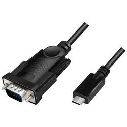 LogiLink sériový adaptér [1x USB 2.0 zástrčka C - 1x D-SUB zástrčka 9pólová] 1.2 m černá