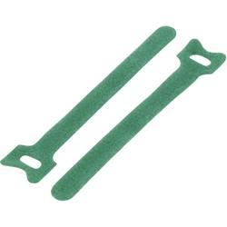 TRU COMPONENTS TC-12355440 kabelový manažer na suchý zip ke spojování háčková a flaušová část (d x š) 150 mm x 12 mm zelená 20 ks