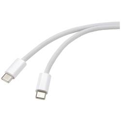 Renkforce Apple iPad/iPhone/iPod kabel [1x USB-C® zástrčka - 1x USB-C® zástrčka] 1.00 m bílá