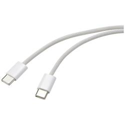 Renkforce Apple iPad/iPhone/iPod kabel [1x USB-C® zástrčka - 1x USB-C® zástrčka] 3.00 m bílá