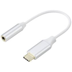 Renkforce USB-C®, audio kabel [1x USB-C® - 1x Audio, stereo (3,5 mm jack)] 0.1 m bílá