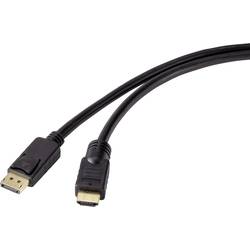 Renkforce DisplayPort / HDMI kabelový adaptér Konektor DisplayPort, Zástrčka HDMI-A 15.00 m černá RF-4581872 Kabel DisplayPort