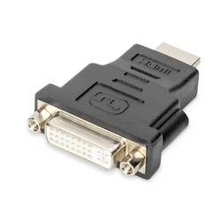 Digitus DVI / HDMI adaptér Zástrčka HDMI-A, DVI-D 24+1pol. zásuvka, DVI-I 24+5pól. zásuvka černá DB-330505-000-S HDMI kabel