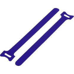 TRU COMPONENTS TC-12355400 kabelový manažer na suchý zip ke spojování háčková a flaušová část (d x š) 310 mm x 16 mm modrá 20 ks