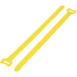 TRU COMPONENTS TC-12355432 kabelový manažer na suchý zip ke spojování háčková a flaušová část (d x š) 310 mm x 16 mm žlutá 20 ks