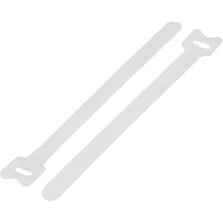 TRU COMPONENTS TC-12355384 kabelový manažer na suchý zip ke spojování háčková a flaušová část (d x š) 310 mm x 16 mm bílá 20 ks