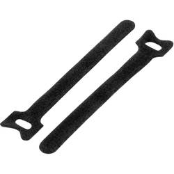 TRU COMPONENTS TC-12351676 kabelový manažer na suchý zip ke spojování háčková a flaušová část (d x š) 135 mm x 12 mm černá 20 ks