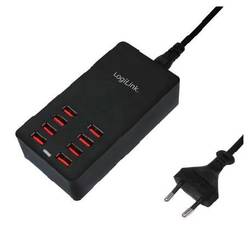 LogiLink PA0140 USB nabíjecí hub 44 W do zásuvky (230 V) Výstupní proud (max.) 8800 mA USB Počet výstupů: 8 x auto-detect