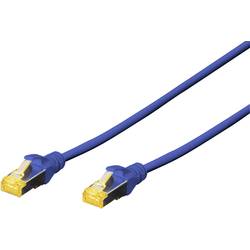 Digitus DK-1644-A-100/B RJ45 síťové kabely, propojovací kabely CAT 6A S/FTP 10.00 m modrá bez halogenů, kroucené páry , s ochranou, samozhášecí 1 ks