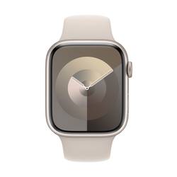 Apple Watch Series 9 GPS 45 mm hliníkový plášť sportovní náramek Starlight (hvězdný svit) M/L