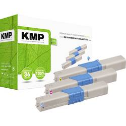 KMP Toner náhradní OKI 44973535, 44973534, 44973533 kompatibilní kombinované balení azurová, purppurová, žlutá 1500 Seiten O-T37V 3341,0030