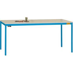 Manuflex LD1918.5012 ESD ESD pracovní stůl UNIDESK s Melaminplatte, světle modrá RAL 5012, Šxhxv = 1600 x 800 x 720-730 mm světle modrá (RAL 5012)