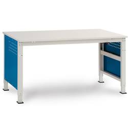 Manuflex LD4702.0002 ESD Kompletní pouzdro 300 UNIDESK stůl, s 2 šuplíky, 1x 100, 1x 200 tělo: 7035 světle šedá vodivý šuplíky: 5007 briliantově modrá vodivý