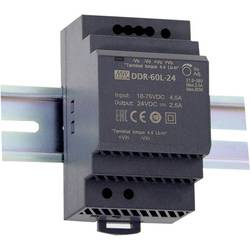 Mean Well DDR-60L-12 DC/DC měnič napětí na DIN lištu, 12 V/DC, 5 A, 60 W, výstupy 1 x