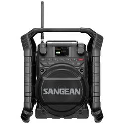 Sangean U-4X A500530 odolné rádio, DAB+, FM, Bluetooth, USB, AUX, NFC, s akumulátorem, vodotěšné, nárazuvzdorné, prachotěsné, NFC, s USB nabíječkou, černá