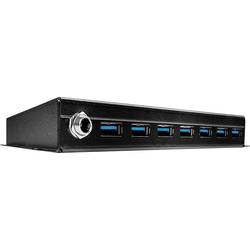 LINDY 7 Port USB 3.0 Metall Hub 7 portů USB 3.0-hub černá