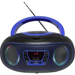 Denver TCL-212BT 111141300010 CD-rádio, FM, AUX, CD, USB, Bluetooth, ambient light, modrá