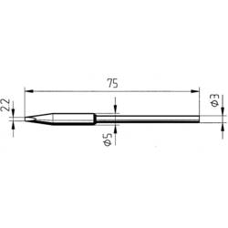 Ersa 0212FDLF pájecí hrot dlátový, rovný Velikost hrotů 2.20 mm Obsah 1 ks