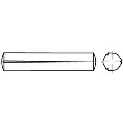 TOOLCRAFT TO-5438436 kuželový rýhovaný kolík 6 mm ocel 100 ks