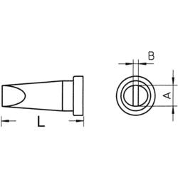 Weller LT-H pájecí hrot dlátový, rovný Velikost hrotů 0.8 mm Obsah 1 ks